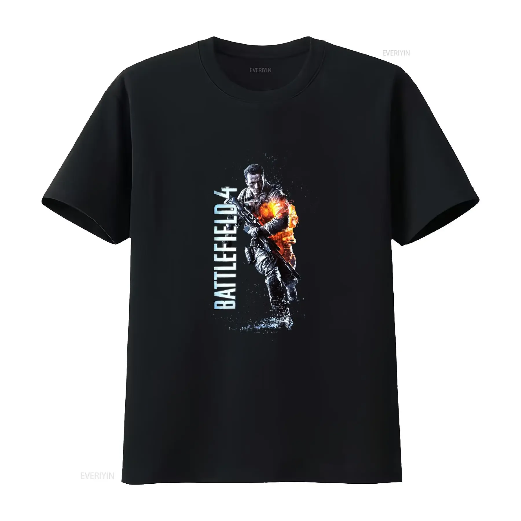 Battlefield 4 RARE Black Promo T Shirt Adult Size XL EUC vintage Washed Breathable Soft Stylish graphic Versatile Stretched