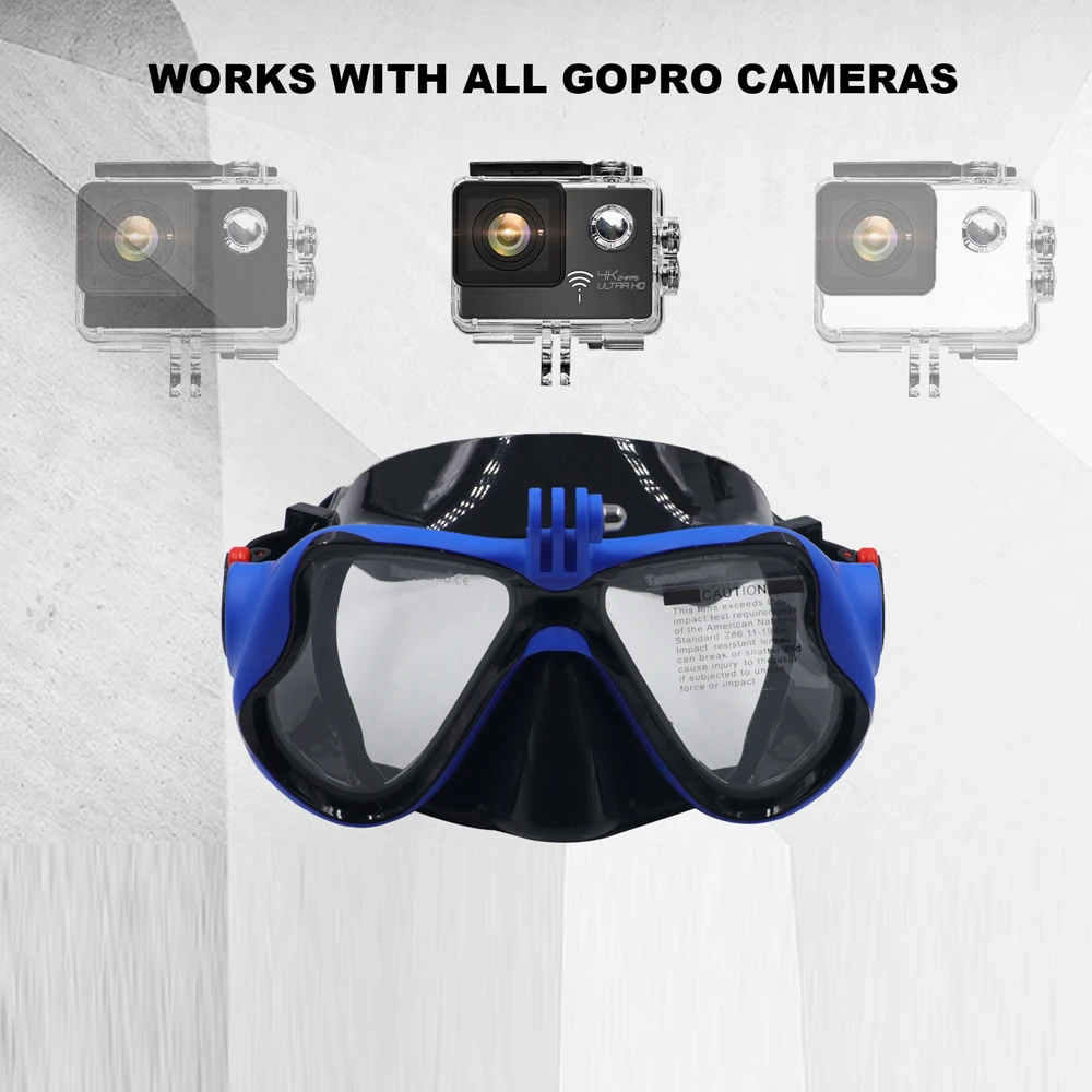 Professional Underwater Mask Camera Diving Mask Swimming Goggles Snorkel Scuba Diving Camera Holder For GoPro