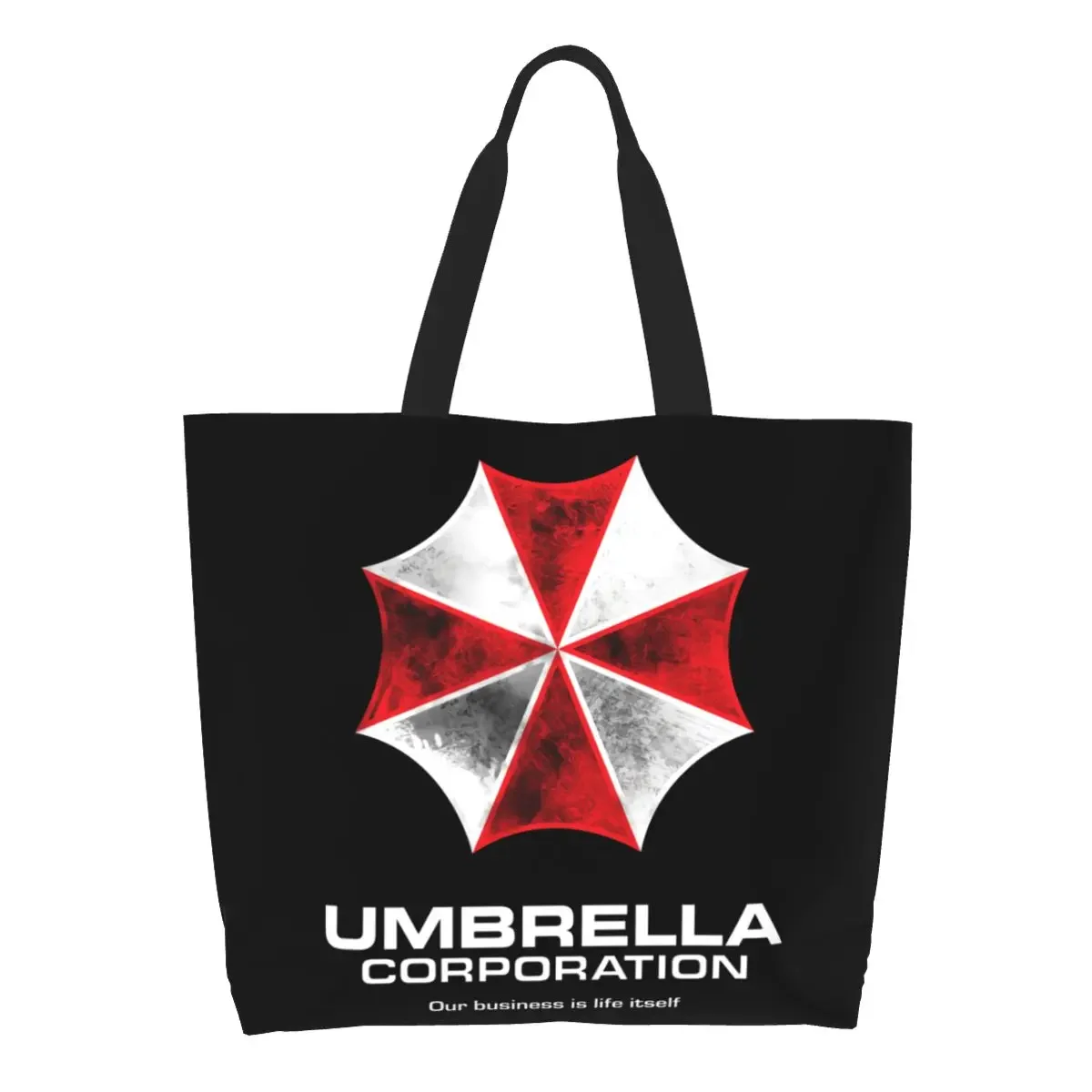 Reusable Umbrellas Corporations Shopping Bag Women Shoulder Canvas Tote Bag Portable Video Game Grocery Shopper Bags