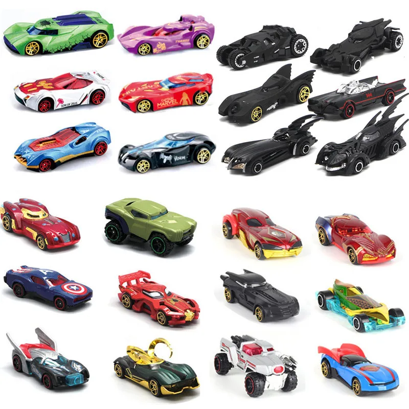 Disney Avengers Alloy Car America Captain Hulk Iron Man Spiderman Racing Model Funny Pull-back Vehicle Toy for Boys Gift Toys