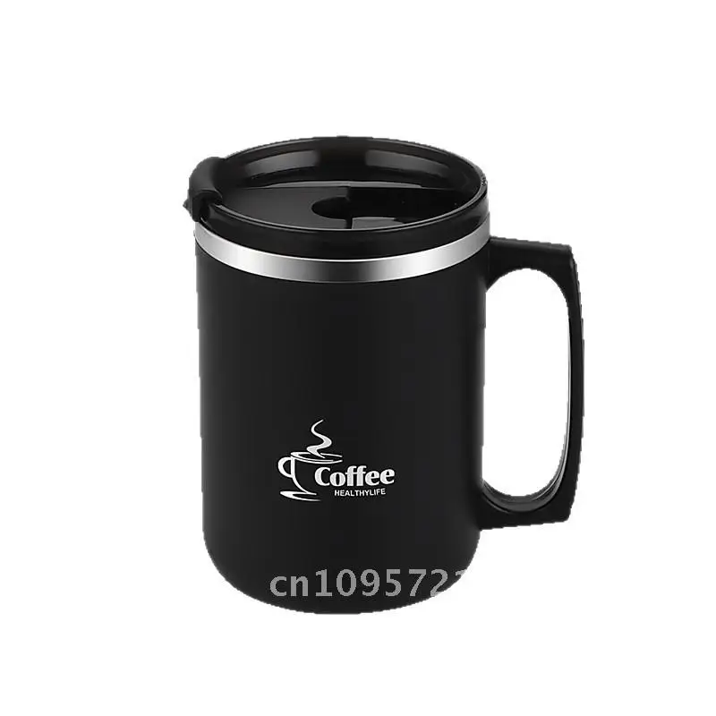 

Double-Layer 304 Stainless Steel Mug with Lid And Straw for Water Coffee Tea - 401-500ml Capacity Chic Style Universal Drinkware