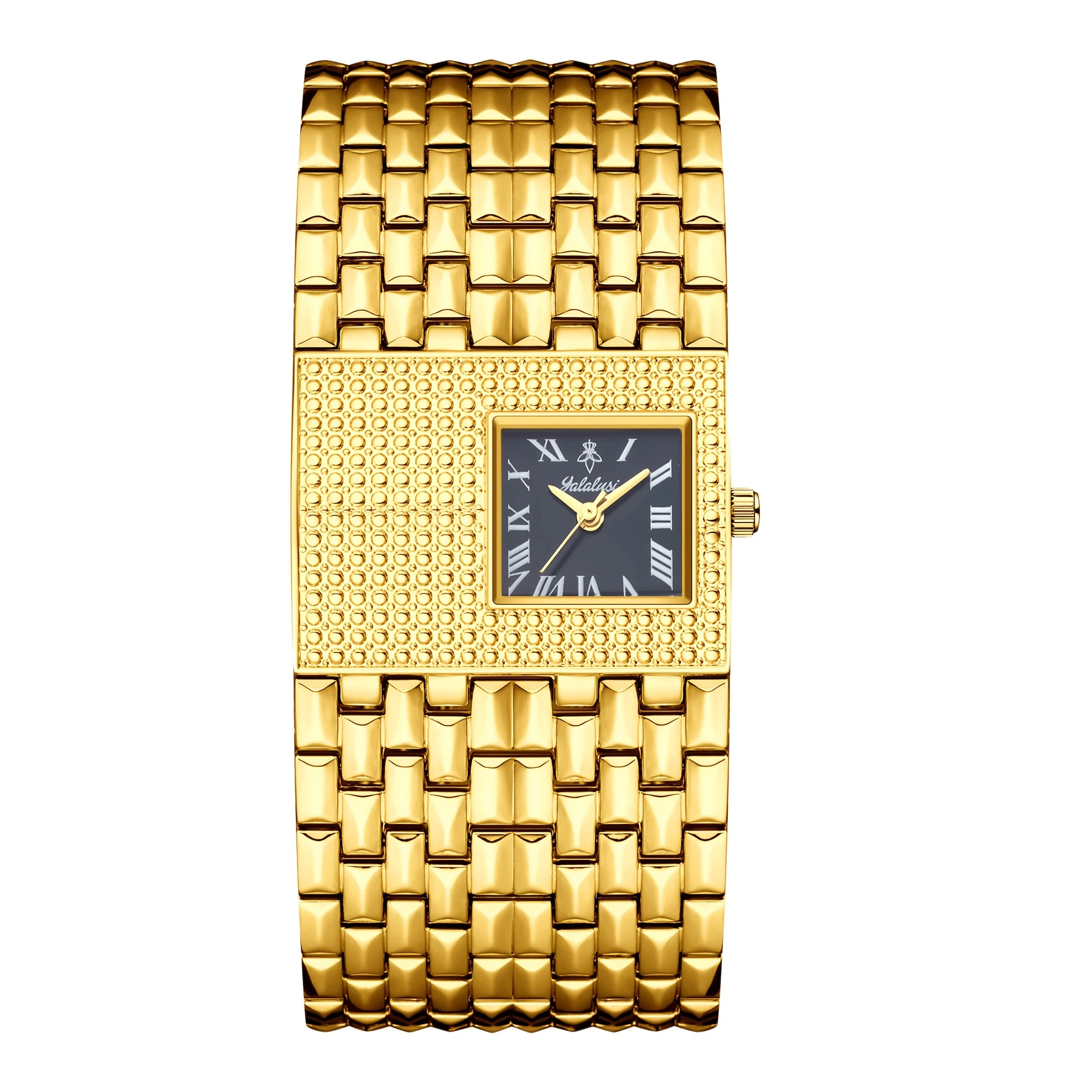 

YaLaLuSi модные водонепроницаемые кварцевые часы для женщин и мужчин с золотым ионным покрытием, изысканный стиль, подарочная упаковка, бесплатная доставка