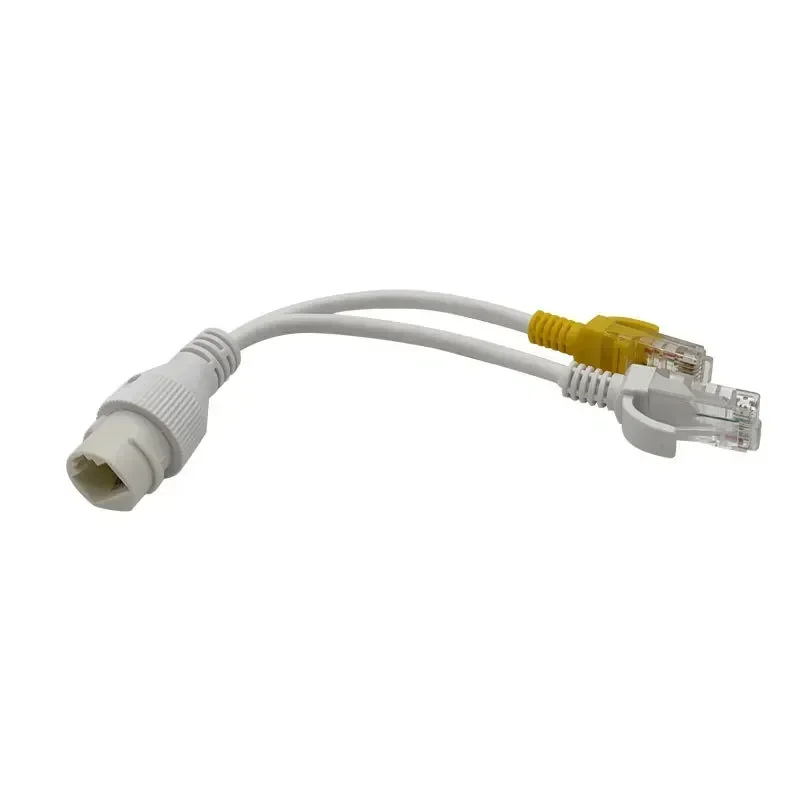 Ethernet splitter adaptador, rede cabo, dois câmera splitter, conector conversor, switch poe