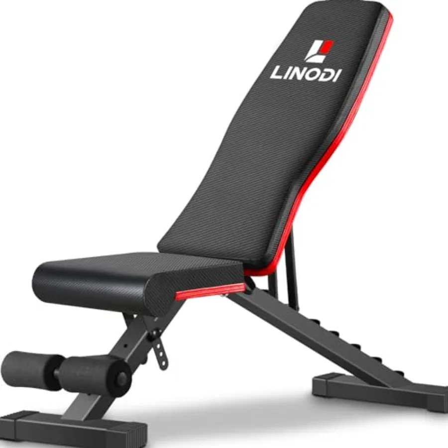 

Adjustable Weight Bench for Home Gym Foldable Incline Decline Flat Workout Bench for Full Body Strength Training Dumbbell Press