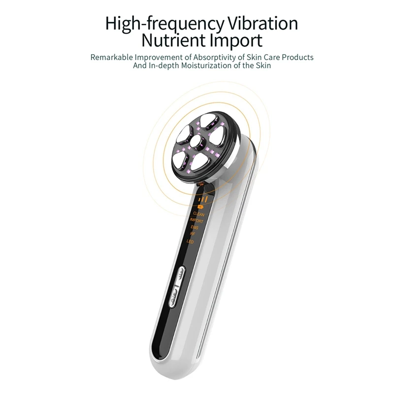 Microcurrent Facial Device Face Lifting Machine Neck Skin Tighten Massager LED Light Therapy Vibration Beauty Tool