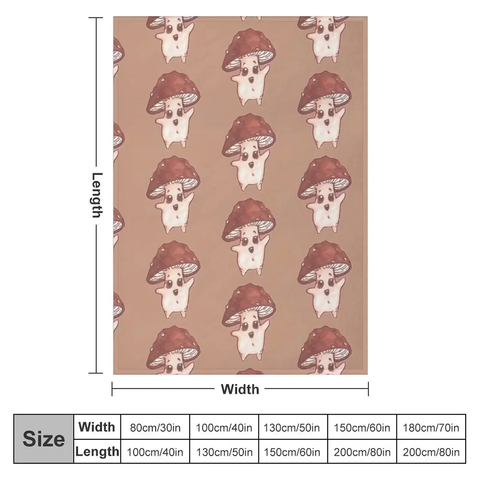 Mushroom Friend Throw Blanket Luxury St decorative Hairy Heavy Furry Fashion Sofas Blankets