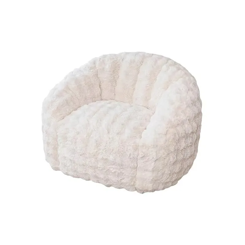 Large Shell-shaped Bean Bag Chair, Compressed Sponge Single Lazy Sofa, Leisure Recliner for Balcony & Living Room