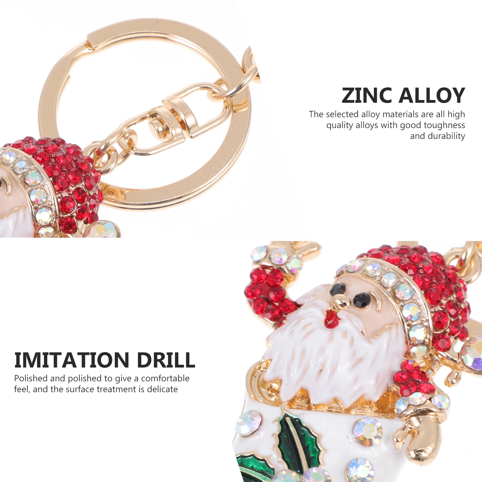 

1Pcs Santa Claus Pendant Adorable Xmas Bag Hanging Keychain Creative Key Ring Christmas Decor Santa Claus Keychain
