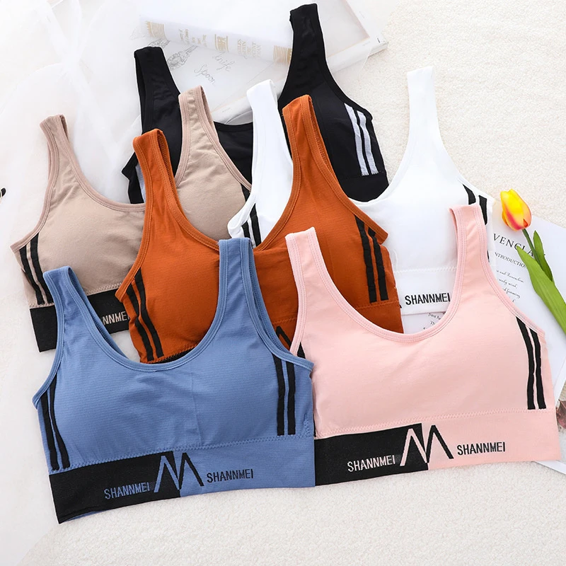 

New Summer Women Comfortable Seamless Large U Sports Bra For Cup Running Yoga Gym Crop Top Women Push Up Sport Bra Top