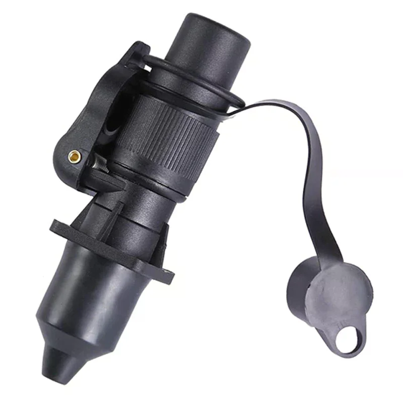 12V 3-Pin Round Trailer Connector Plug Socket 3 Pole Tractor Caravan Truck Wiring Adapter