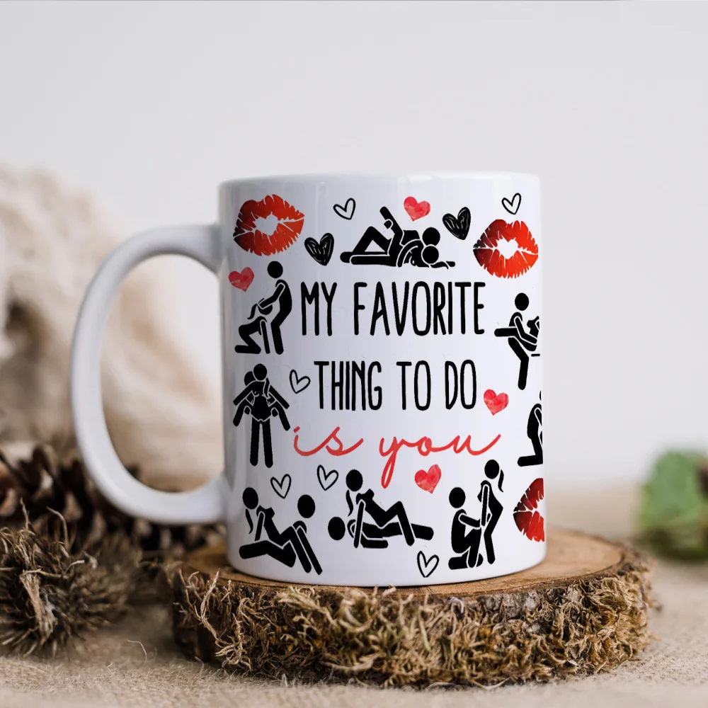 New products in November, Valentine's Day theme, funny couple cup, home drinking cup, coffee ceramic cup