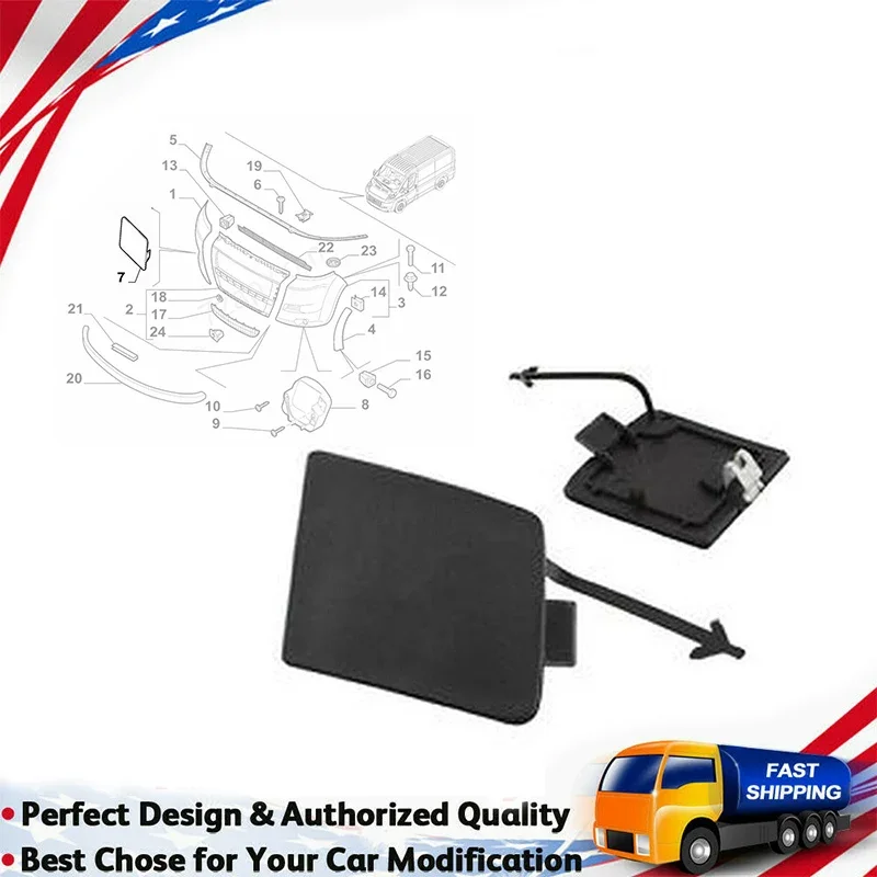 Front Bumper Tow Hole Cover Hook Cover 735423161, 1307988070 FOR PEUGEOT BOXER FIAT DUCATO CITROEN RELAY 2006-2014