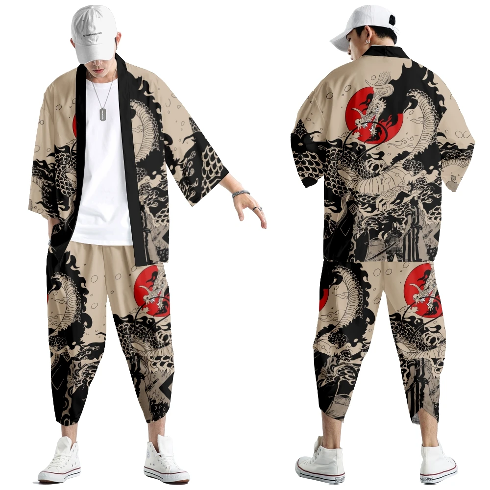 dragao-padrao-quimono-masculino-capa-quimono-conjunto-para-hombre-casaco-calcas-de-9-pontos-roupas-manto-praia-camisa-japones-verao-haori-unisex