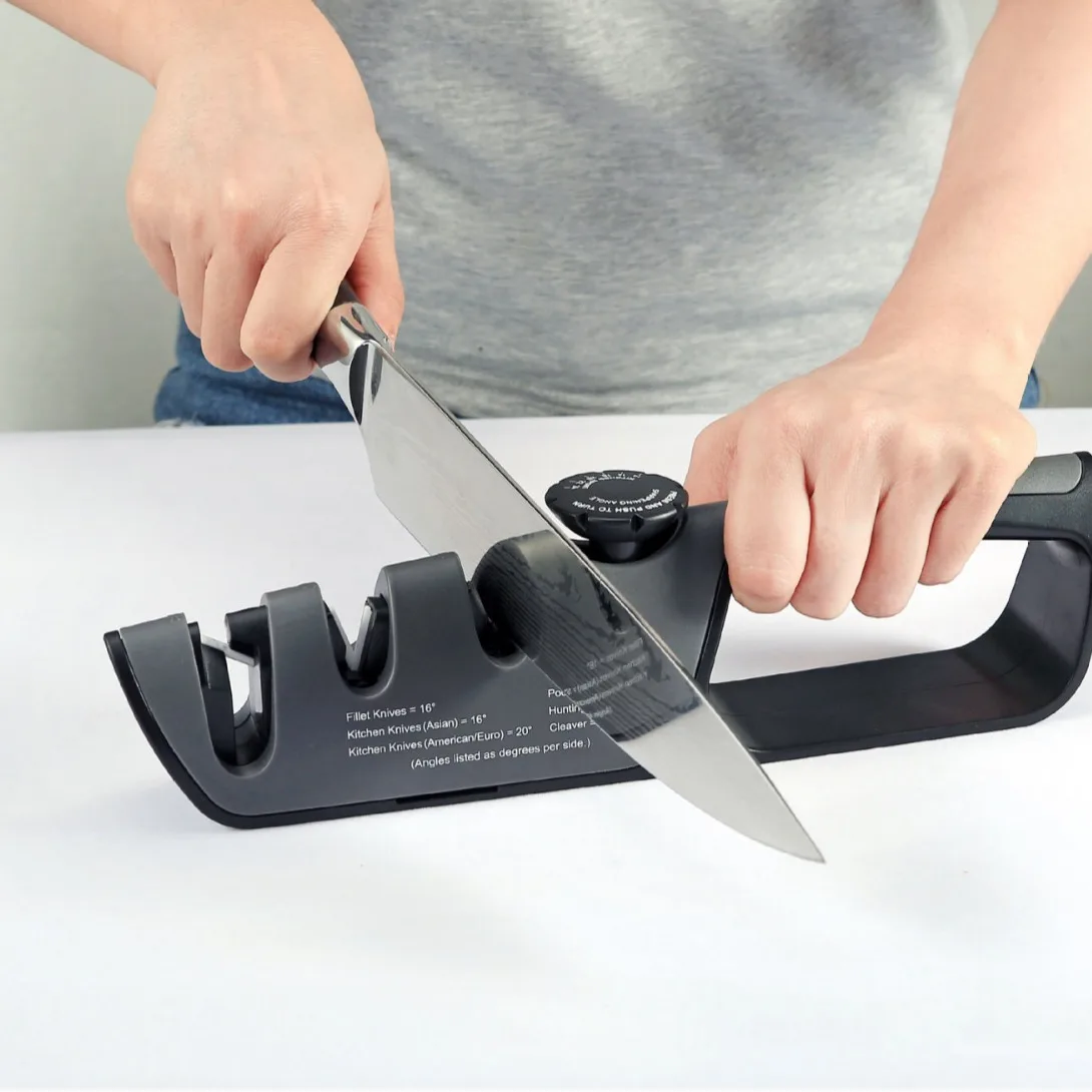 Adjustable Angle Quick Knife Sharpener For Kitchen Use Multi-Functional Hand-Held Grinder Knives Whetstone Sharpener Tools