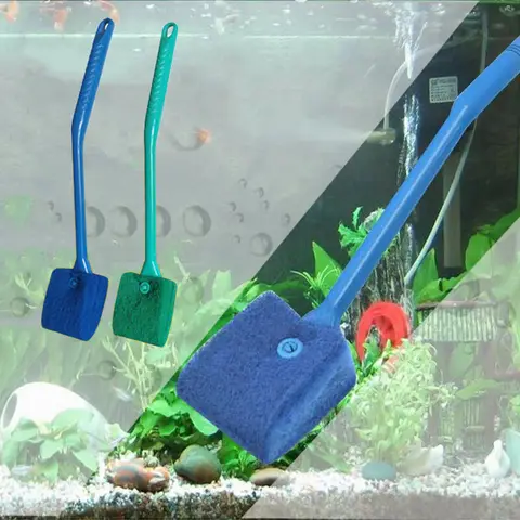 Fish Tank Brush Long Handle Brush Double-sided Cleaning Brush Aquarium Cleaning Tools