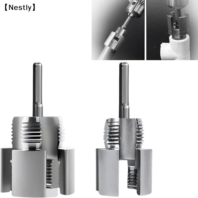 Pipe Thread Cutting Tool Integrated Internal External Pipe Threading Tool Electric Drill Compatible PVC Pipe Threader Kit〔Nest〕