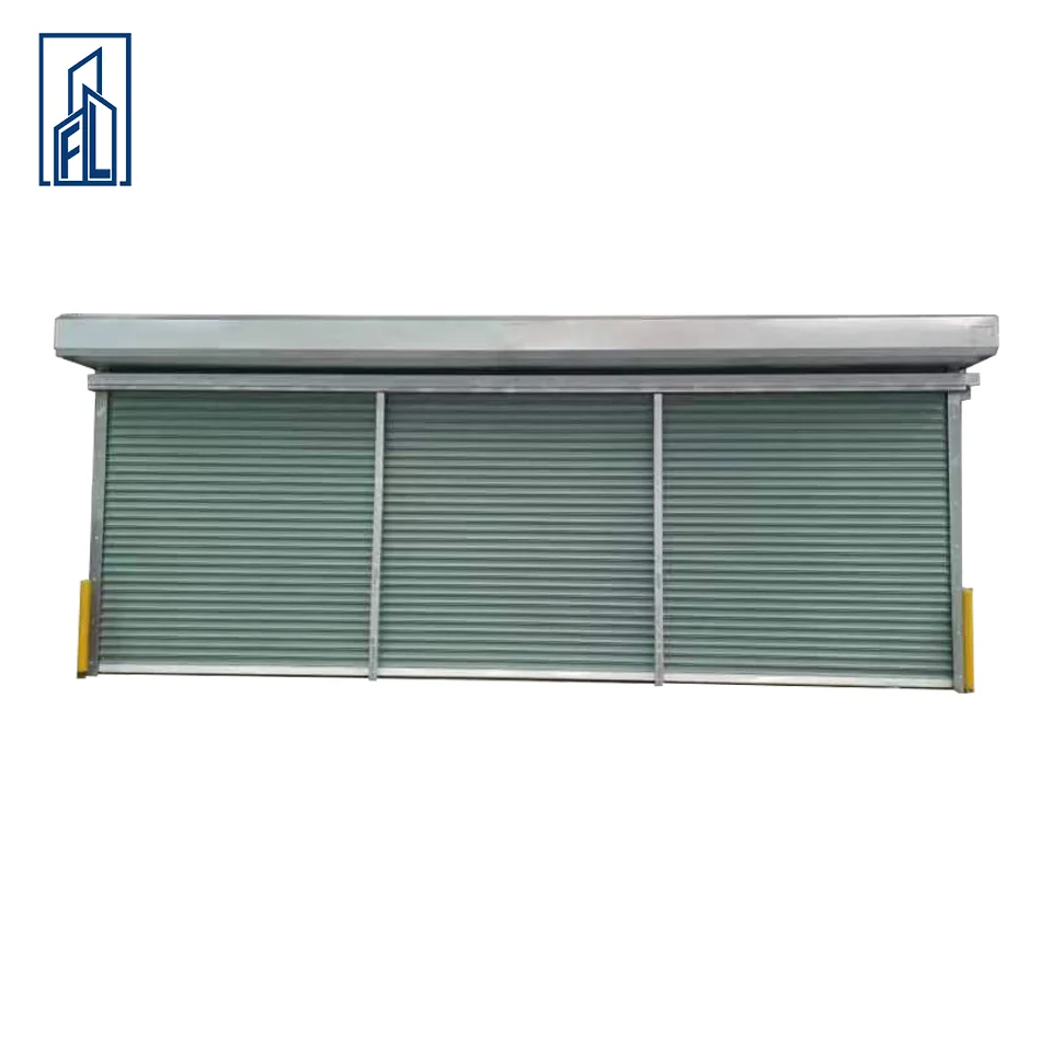 Customized Industrial Steel-Wood Rolling Shutter Door Clean Glass Waterproof PVC Plastic Features Workshop Door Motor Indoor Use