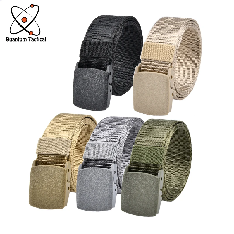 

Tactical Nylon Belt Body Plastic Buckle Outdoor Sport Combat Strap Waistband Waist Canvas Pack Breathable Bag