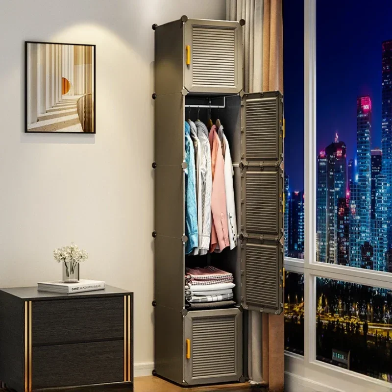 Children's Safety Storage Cabinet Durable Plastic Wardrobe Easy Assembly Portable Closet