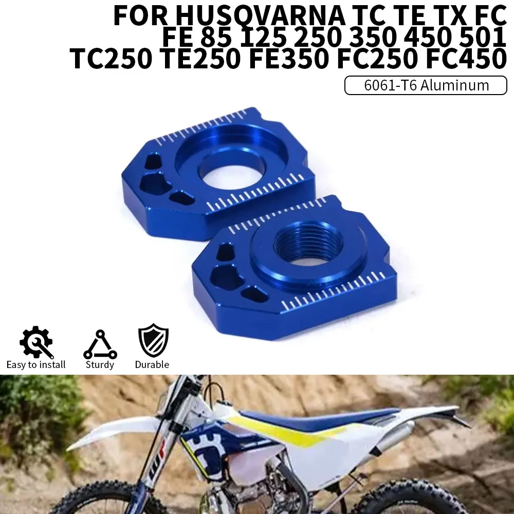 Motorcycles Rear Axle Block Chain Adjuster For Husqvarna TC TE TX FC FE 85 125 250 350 450 501 TC250 TE250 FE350 FC250 FC450