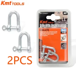 KMT Screw Pin Anchor Shackle 304 Stainless Steel D Ring Shackle for Wirerope Lifting, Ship Anchor, Car