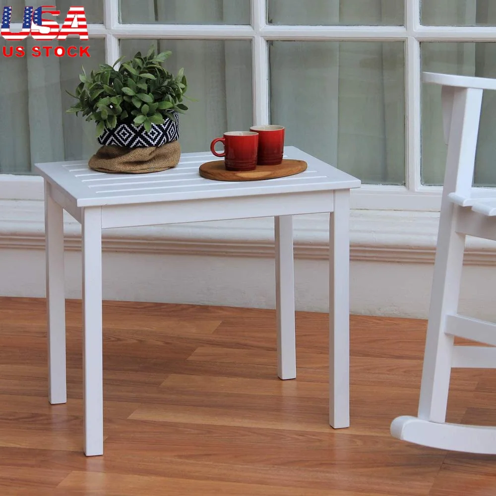 

Деревянный квадратный приставной столик Monstay, акцентный столик для патио на открытом воздухе, устойчивый к атмосферным воздействиям, твердый красный дерево, простая сборка, садовый балкон