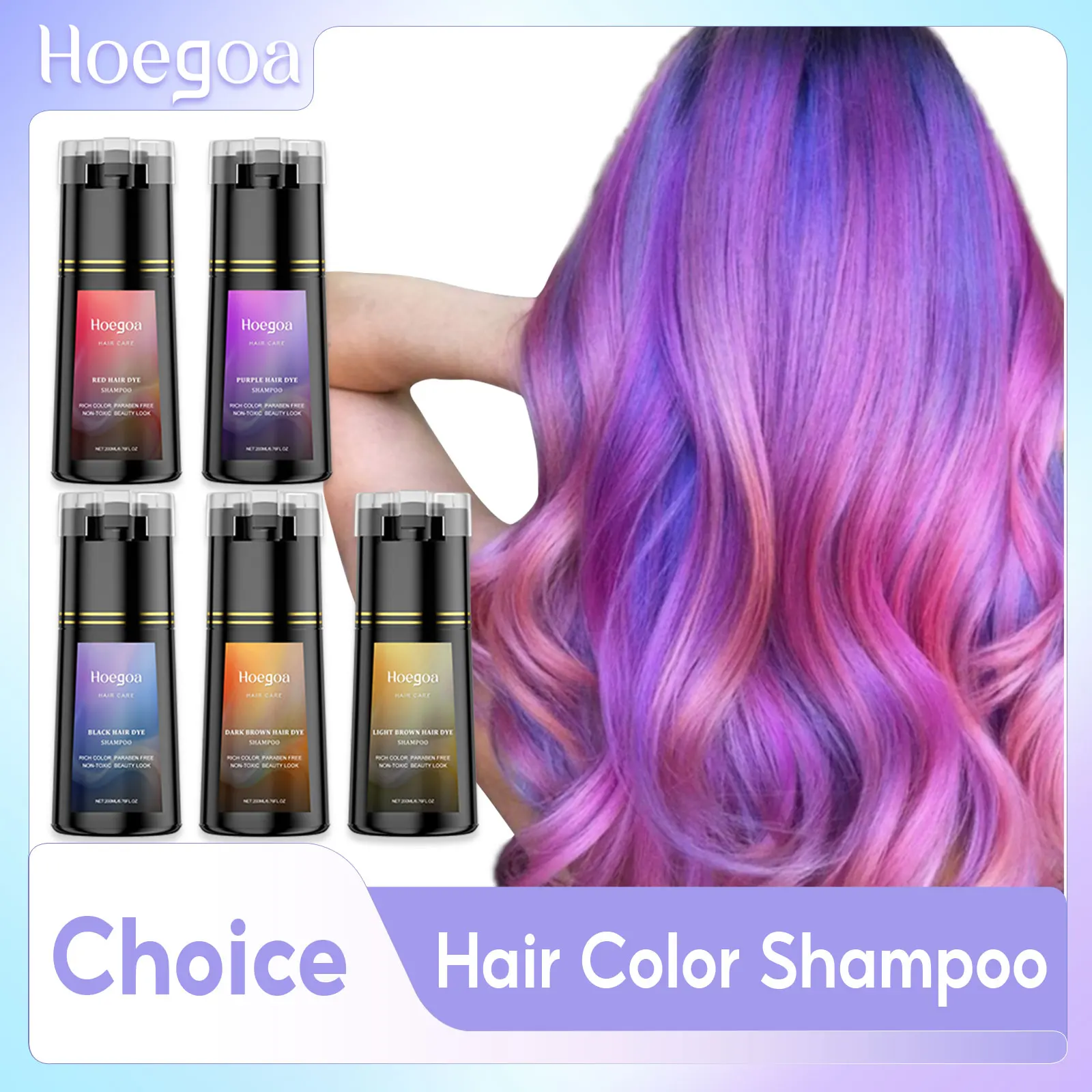 

Fast Hair Color Shampoo Black Hair Dye Natural No Stimulation Nourish Roots Improve Frizziness Instant Cover White Hair Shampoo