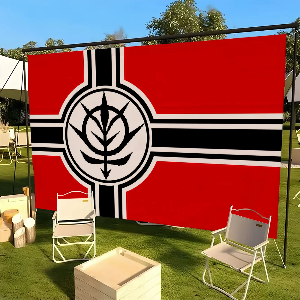 UP M-mobile Suit G-gun-dam Z-zeon Flaggen-Dekoration für Outdoor-Picknick-Party, Kunst-Hängedekoration für Zuhause, Camping-Party-Banner – Detail 7