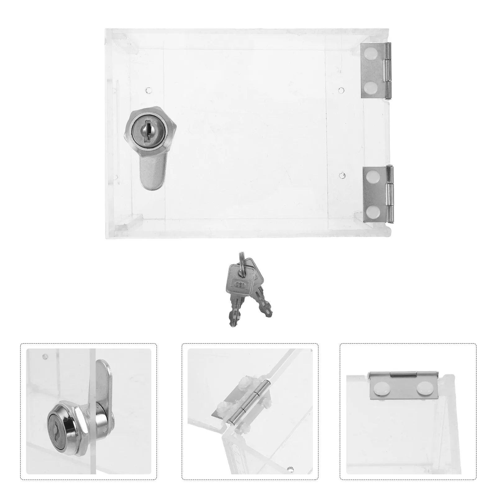 Clear Acrylic Outlet Cover Lock Key for 86 Type Socket Waterproof Outdoor Electrical Box Switch Protector Home Kitchen Garage