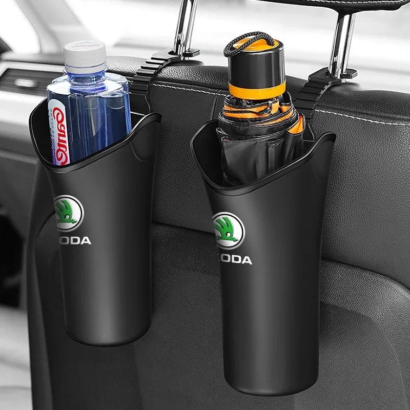 Multifunctional Car Umbrella Storage Bucket ABS Waterproof Umbrella Stand Storage Box For Skoda S Octavia Fabia Kodiaq Kamiq A5