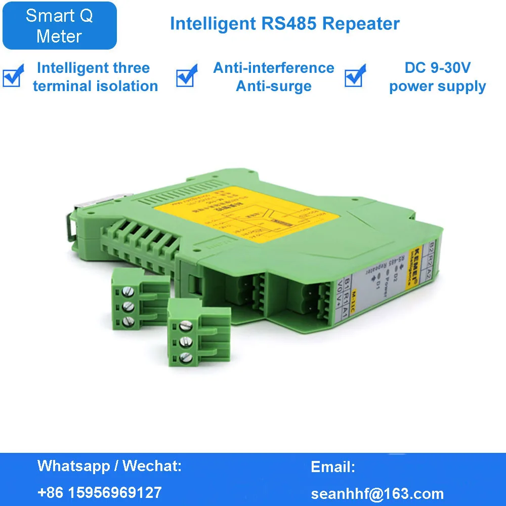 RS485 repeater intelligent isolator module hub isolation gate amplifier signal isolator DIN rail DC24V