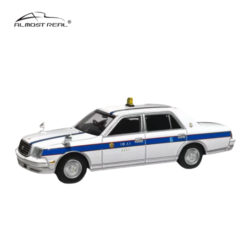 AR BOX 1/64 Toyota Century 1997 taxi painting alloy car model, children's collection of decorative toys, gifts for children.