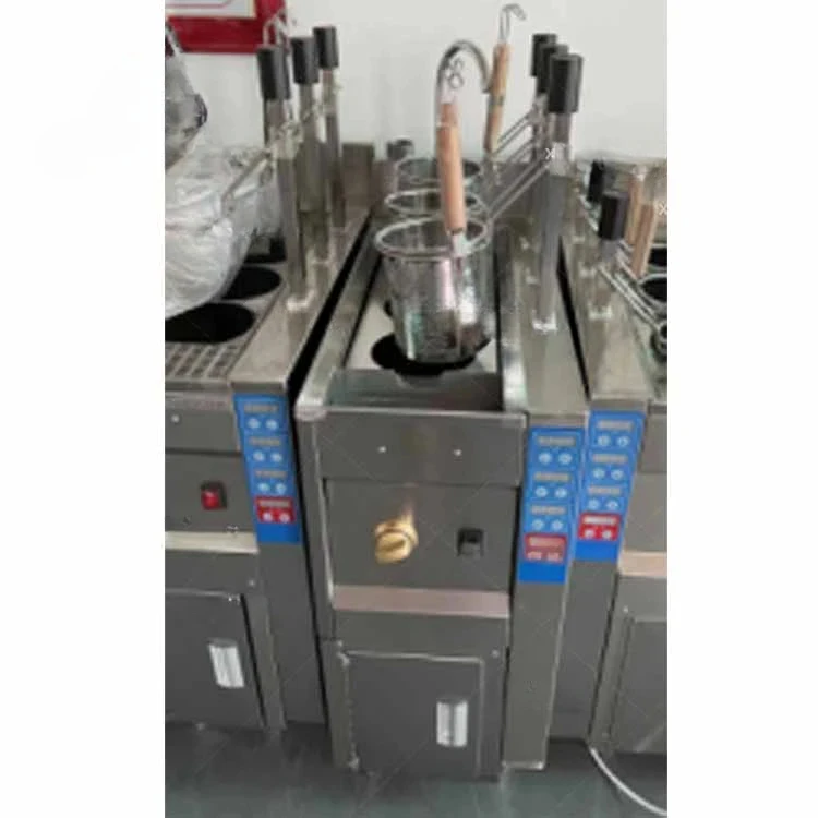 

Commercial Restaurant Noodle Cooker Gas Type Three -head Automatic Lifting Noodles Boiling Machine