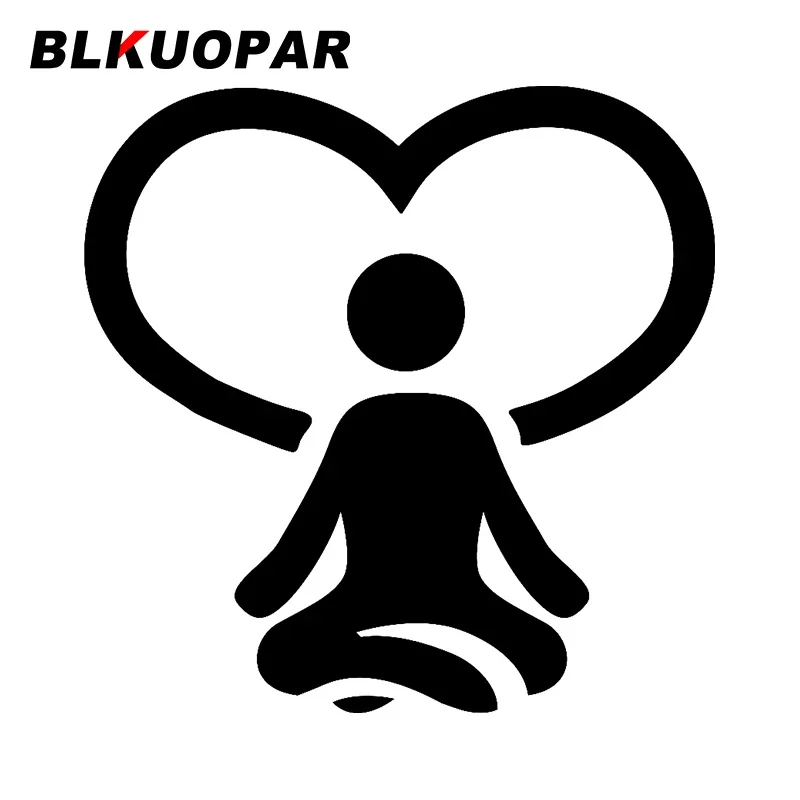 

BLKUOPAR For Meditation Love Silhouette Car Stickers Die Cut Graffiti Decals Car Accessories Sunscreen Scratch-Proof Graphics