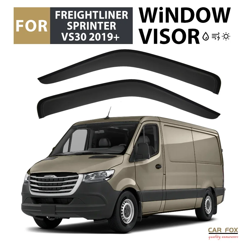 

FOR Freightliner Sprinter NCV3 VS30 2007-2024 Plastic Window Visor Vent Shades Sun Rain Deflector Guard