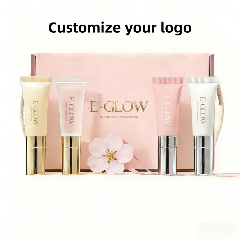 【Logo Custom】100Pcs Customized Luxury 10ml Skin Care Lotion Lip Gloss Tube Cosmetic Tube Zinc Alloy Massage Head Wholesale