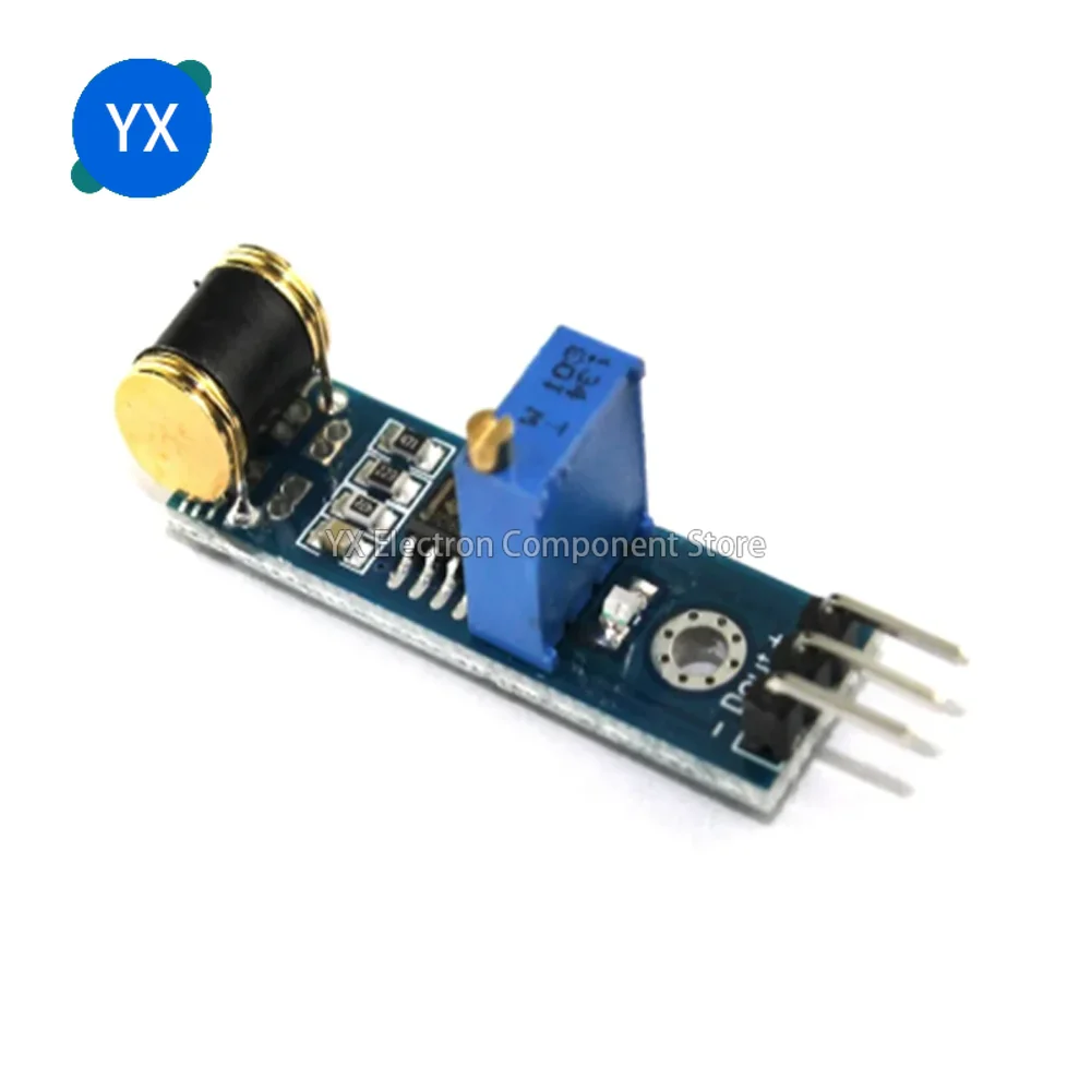 801S Vibration Sensor Switch Alarm Module Sensitivity Adjustable Analog Output Vibration Sensor 3Pin for Vibration Detection