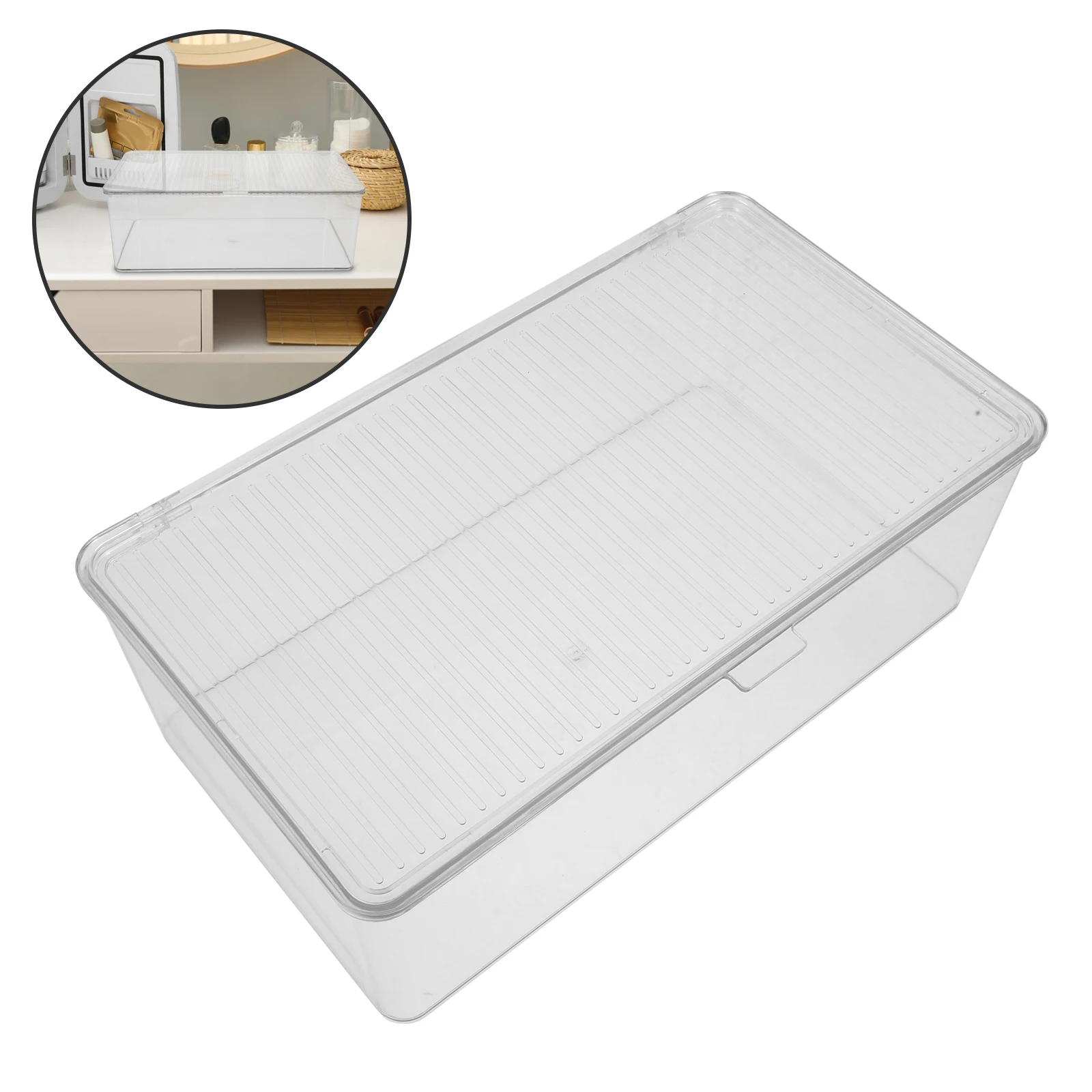 

Acrylic Display Box Clear Storage Organizer for Badge Brooch Jewelry Travel Case LED Small Transparent with Lid Pin