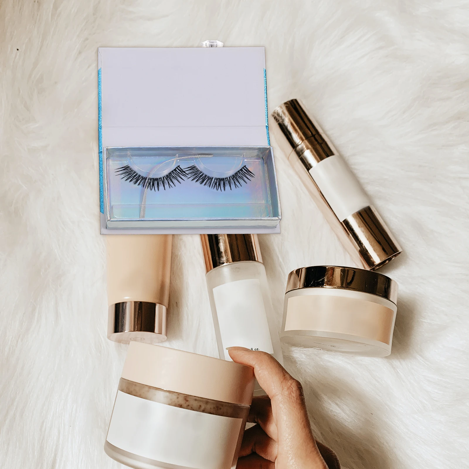 

2Pcs False Eyelash Box Large Capacity Dustproof Travel ganizer Case Practical Easy Open Save
