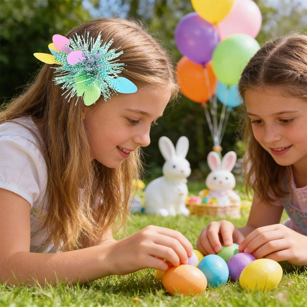 

Bright Multicolor Easter Glitter Hair Clips Duckbill Clips For Children Party Hairstyles And Playful Seasonal Themed Designs