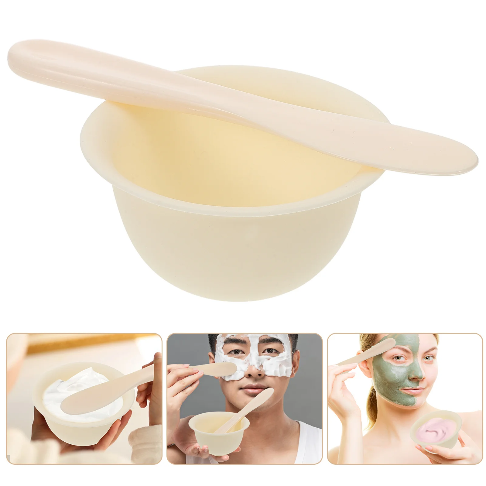 1Set Ciotole per maschera in silicone Stabile Non irritante Ciotola per miscelazione maschera facciale fai-da-te Leggero portatile Cura della pelle Spa Salon Strumento di miscelazione