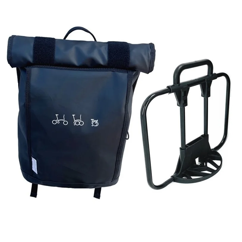 

Folding Bike Front Carrier Bags & Panniers Use For Brompton Birdy Bicycle Front Storage Bag handbag Waterproof Bags