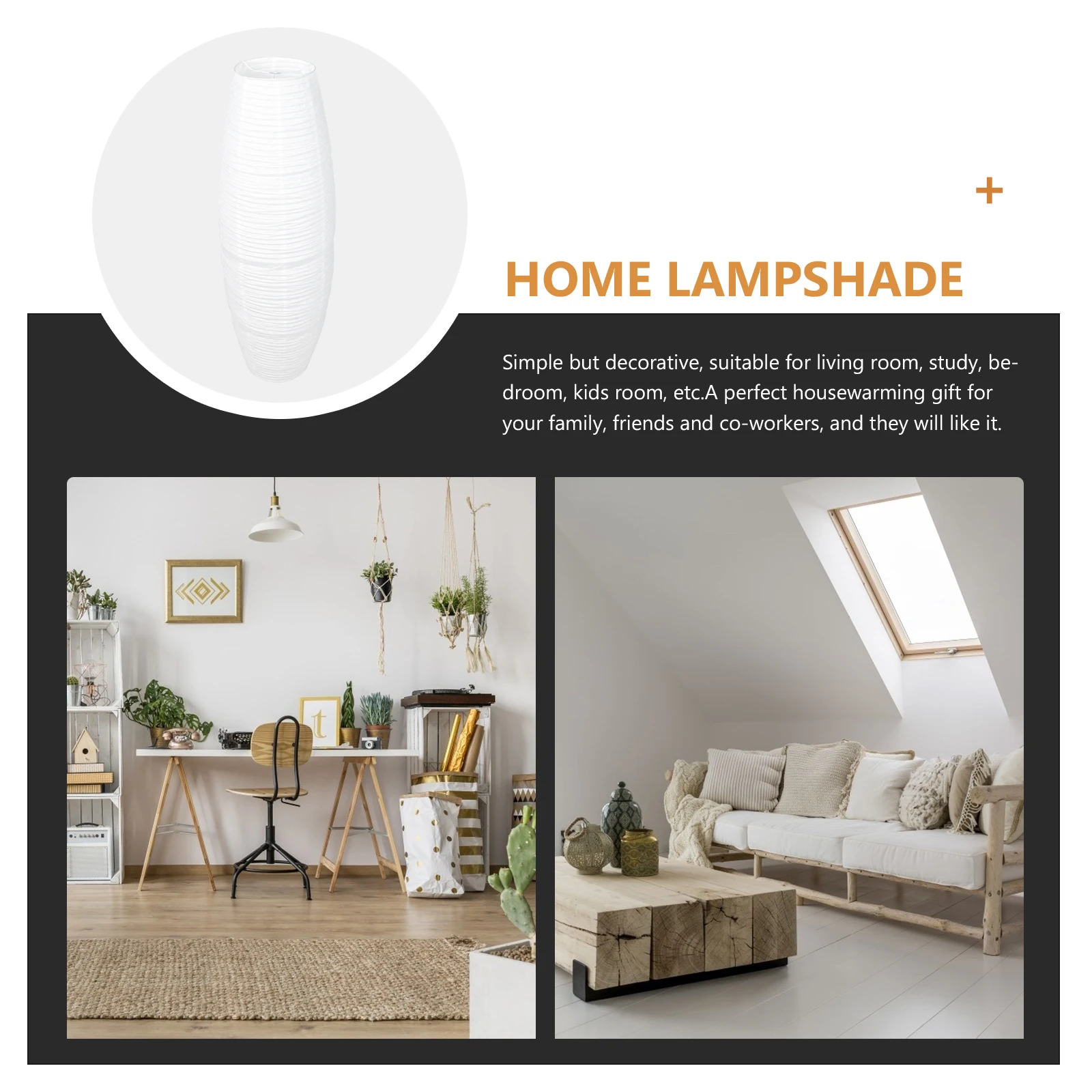 

LED Paper Vertical Lampshade for Floor Replacement Parts Small Lantern Cover Outdoor