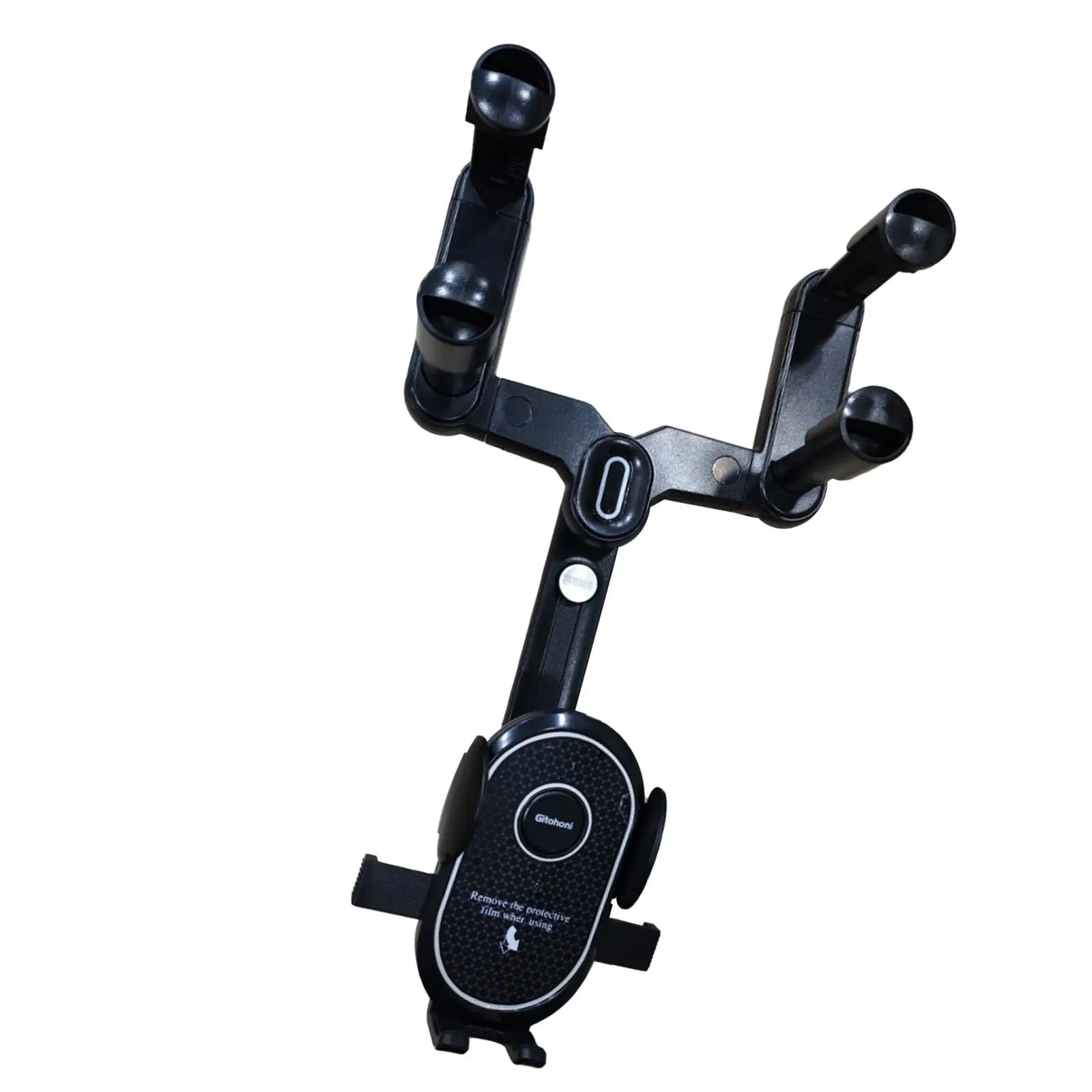 حامل هاتف مرآة الرؤية الخلفية للسيارة لهواتف 99%، ثابت وقابل للتعديل ومقاوم للاهتراء، مريح 360 درجة ° قابل للدوران وقابل للسحب