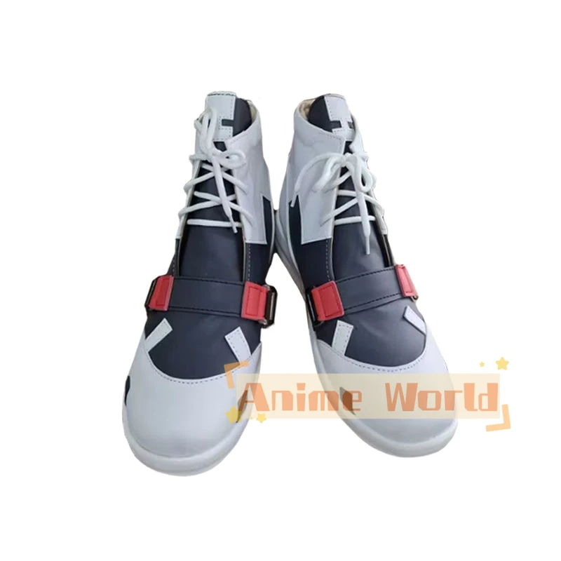 Arknights Winter Messanger 텍사스 코스프레 신발 PU 가죽 신발 할로윈 카니발 부츠 맞춤 제작