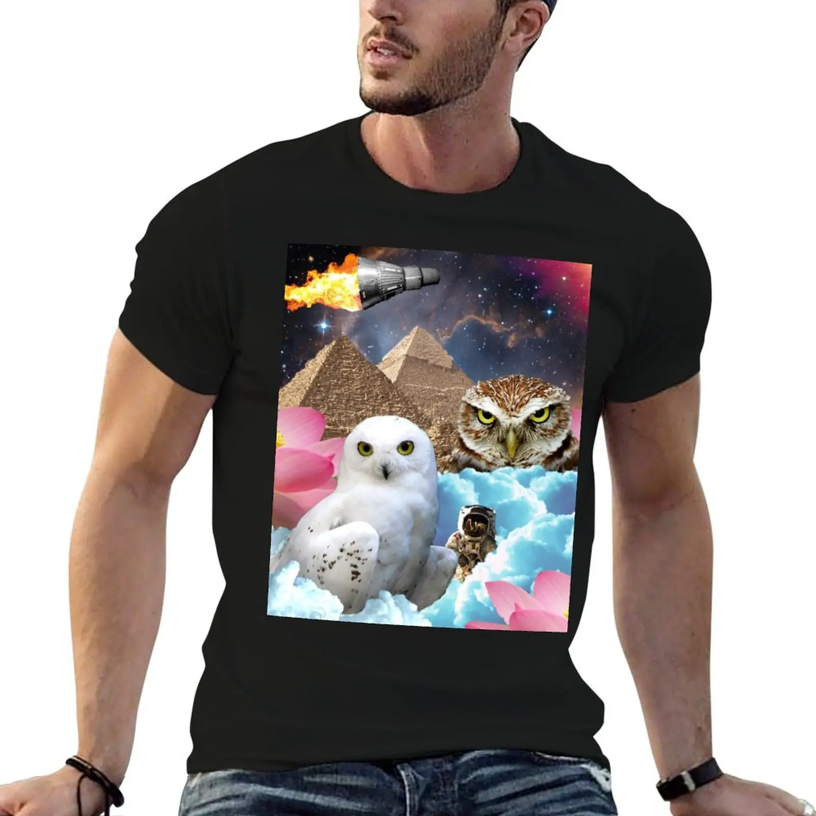 

I Dream of Space Owls T-Shirt cotton t shirts man 100% man t shirt cotton T-Shirt