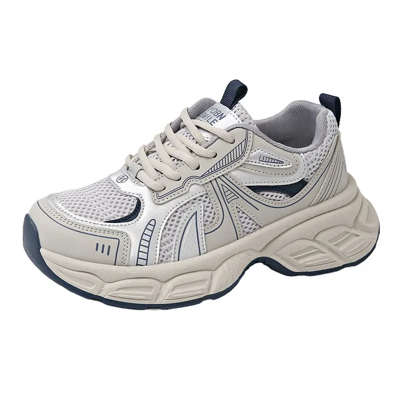 Papa-Schuhe mit dicken Sohlen, 2025, Frühjahr, neue Straßenschießen, Laufsportschuhe, höhenvergrößernde Freizeitschuhe