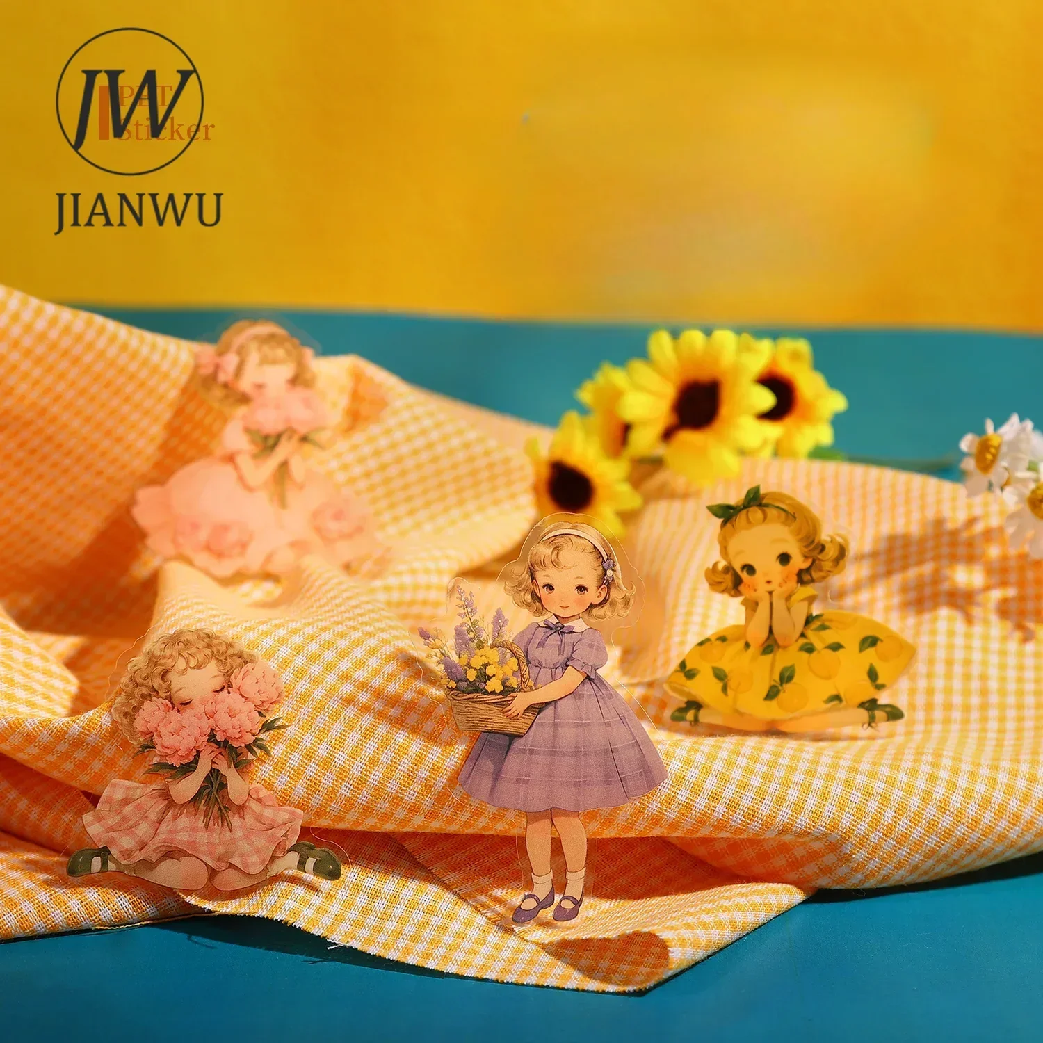 JIANWU Faily Garden Series Kawaii персонаж цветок пейзажный материал коллаж наклейка для домашних животных креативный DIY журнал канцелярские принадлежности