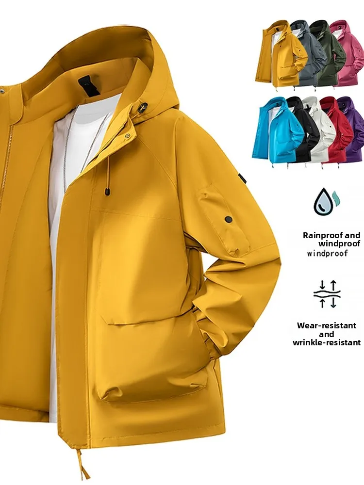 Ropa de Escalada para Exteriores 2025, Chaqueta Estilo Pareja, Cortavientos, Deada, con Capucha, Informal, para Hombre, de ...