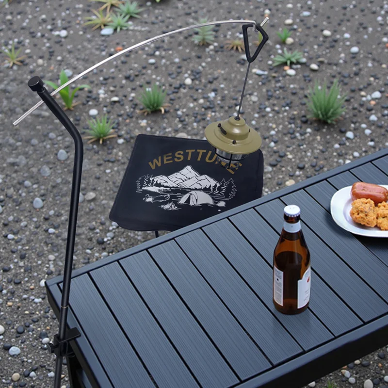 Outdoor Lamp Stand Hook 360° Full Space Adjustment Lamp Pole Stand Portable Folding Camping Lantern Stands for Picnic Camping view 6
